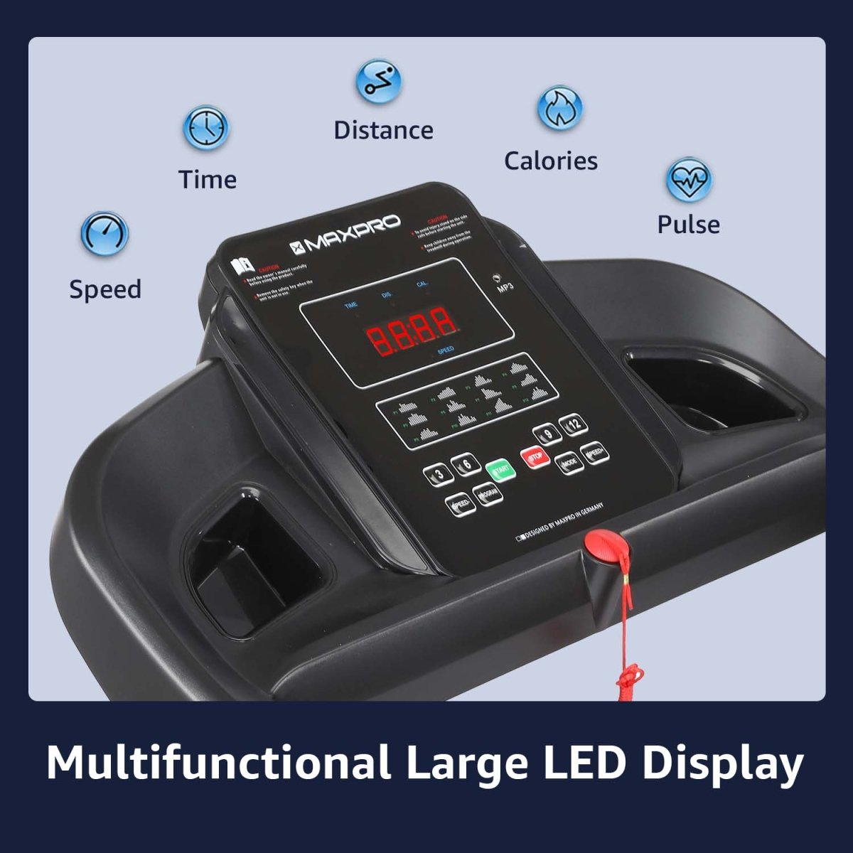 PTM400 TREADMILL MAX USER WEIGHT 110 KGS - Maxpro Fitness Equipments