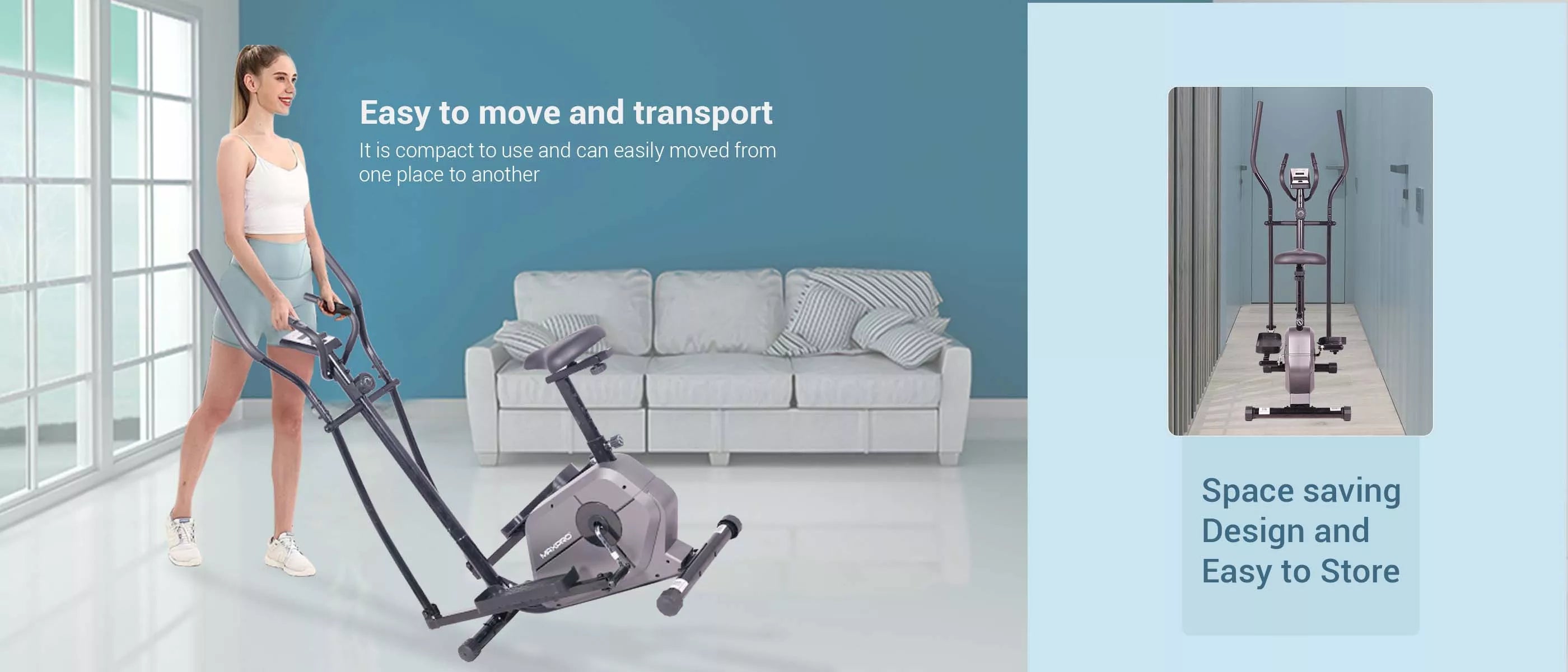 space saving elliptical Cross Trainer