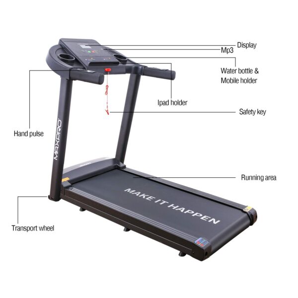 PTM101 TREADMILL MAX USER WEIGHT 90 KGS - Maxpro Fitness Equipments