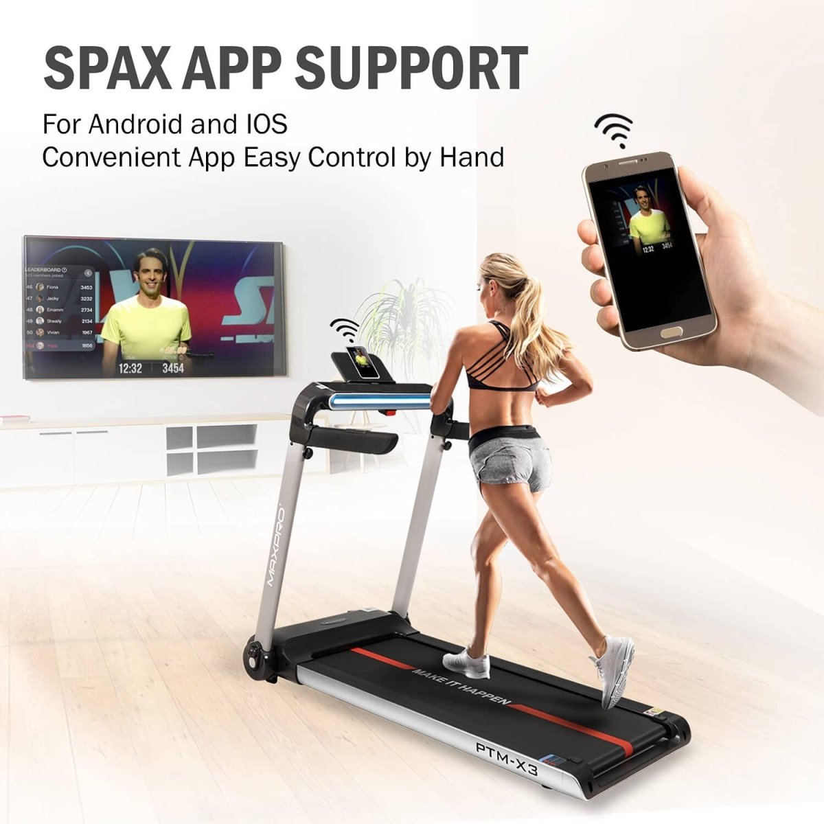 PTMX3 PLUS TREADMILL MAX USER WEIGHT 100 KGS - Maxpro Fitness Equipments